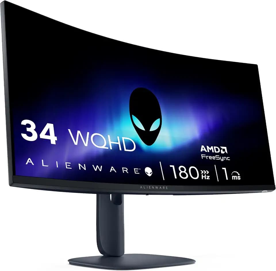 Alienware 34 Gaming Monitor - AW3425DWM, WQHD (3440x1440), 180Hz, VA, 1ms