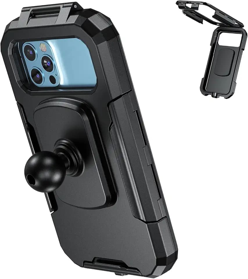 iMESTOU wasserdichte Motorrad Telefonhalterung IP66, Größe L