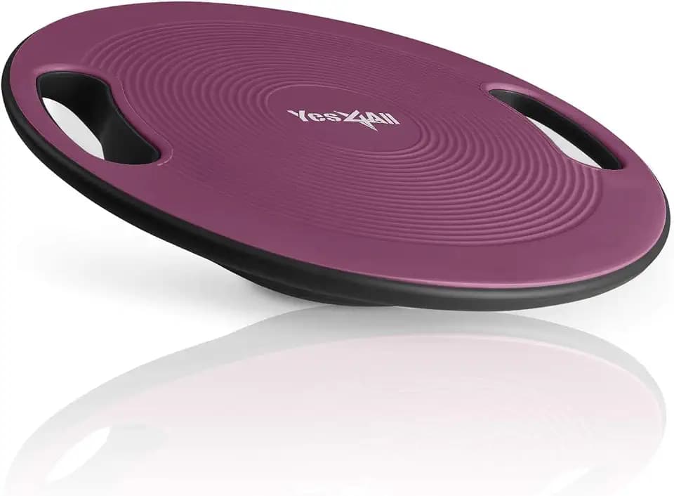 Yes4All Wobble Balance Board, Plastic Stability Trainer with Handles for Standing Desk, Core Training & Home Gym Workout