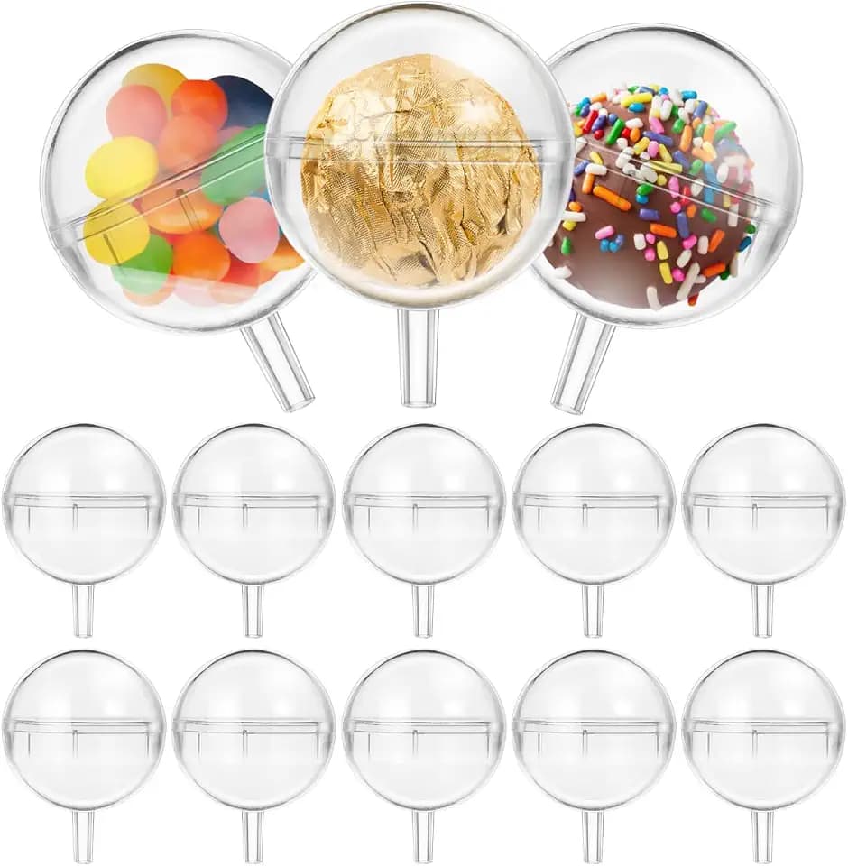 Angoily Chocolate Bouquet Holders, 100pcs Clear Acrylic Candy Holders