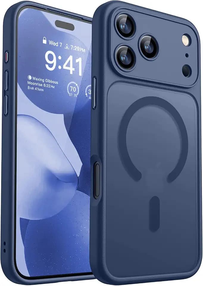 CANSHN Magnetic Shockproof for iPhone 17 Pro Case, Deep Blue