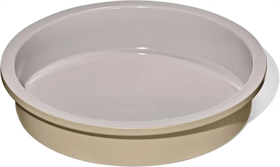 OXO Good Grips Non-Stick Pro Ceramic Coated 9 in Round Cake Pan, Biscuit