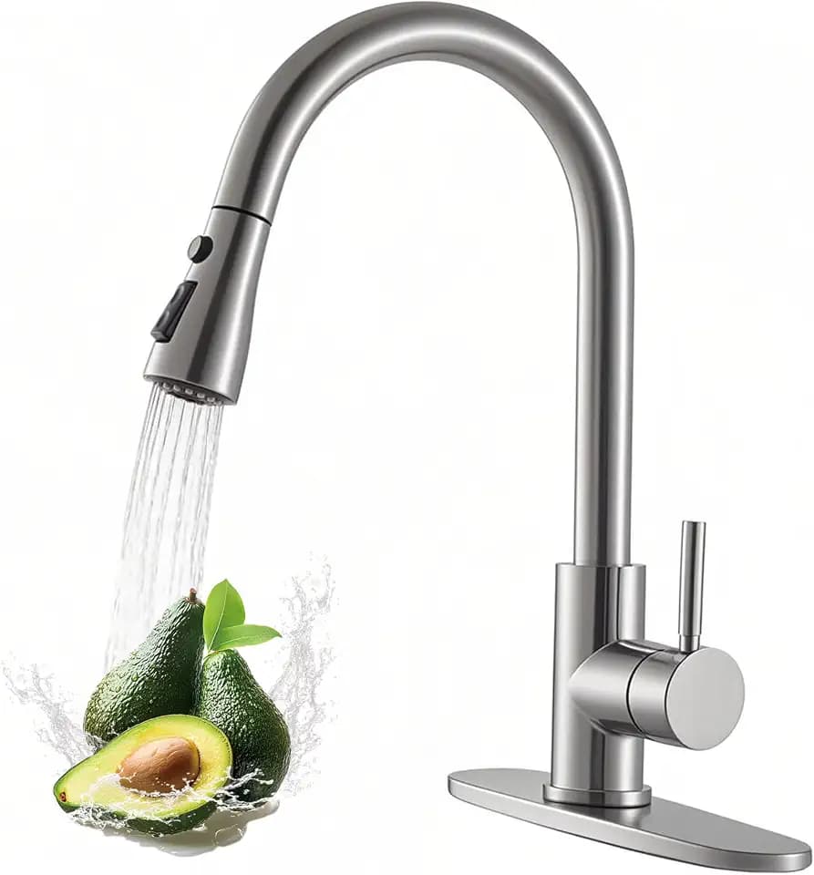 VAPSINT Kitchen Faucet with Pull Down Sprayer, Kitchen Sink Faucet
