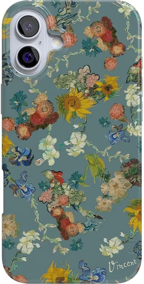 Casely iPhone 16 Plus Case | Van Gogh | Vincent's Flowers | Compatible with MagSafe | Classic Ultra Slim Design