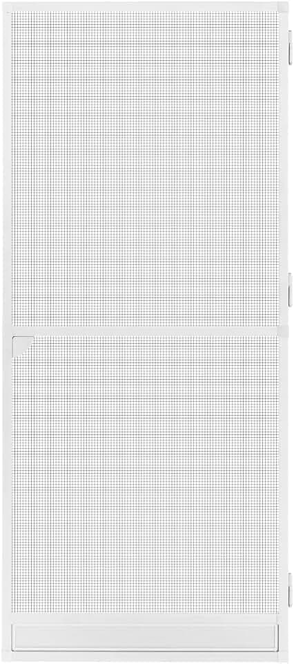 Schellenberg 70093 Fliegengitter Balkontür, Insektenschutz Tür Premium, Aluminium Rahmen, Fiberglas-Gewebe, 100 x 215 cm, weiß