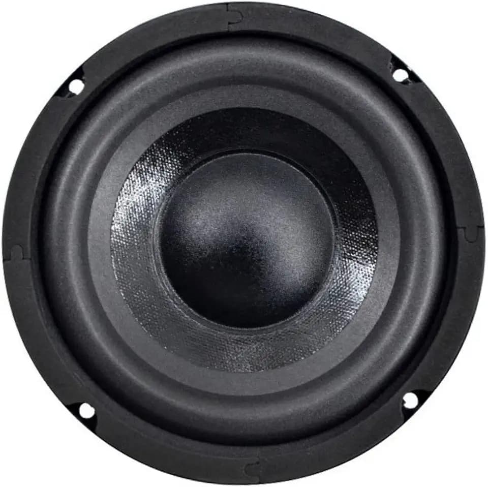GK SOUND KIT Set FÜR XPL XS06240300 1 Subwoofer 16,5 cm 6,5" 165 mm, 2 x 300 Watt, Doppelschwingspule 4+4 Ohm, DVC, Dual Voice Coil, für Motorhaube, Kofferraum, Auto, 1 Stück