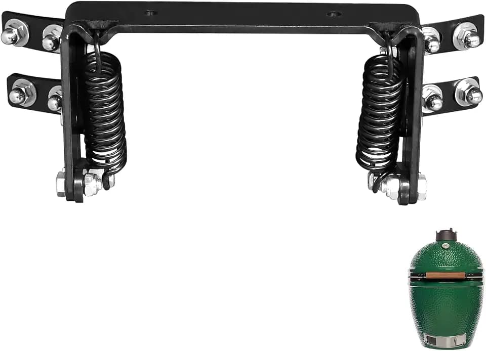 Vankey Hinge Assembly for Large Big Size Green Egg Grill – Powder Coated Steel Replacement Hinges with Spring, Durable & Weather-Resistant Hinge Kit for Large Green Egg(L-One-Piece)