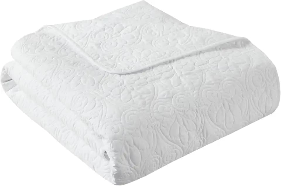 Madison Park Damask Quilting Design Throw Blanket, 60"x70"