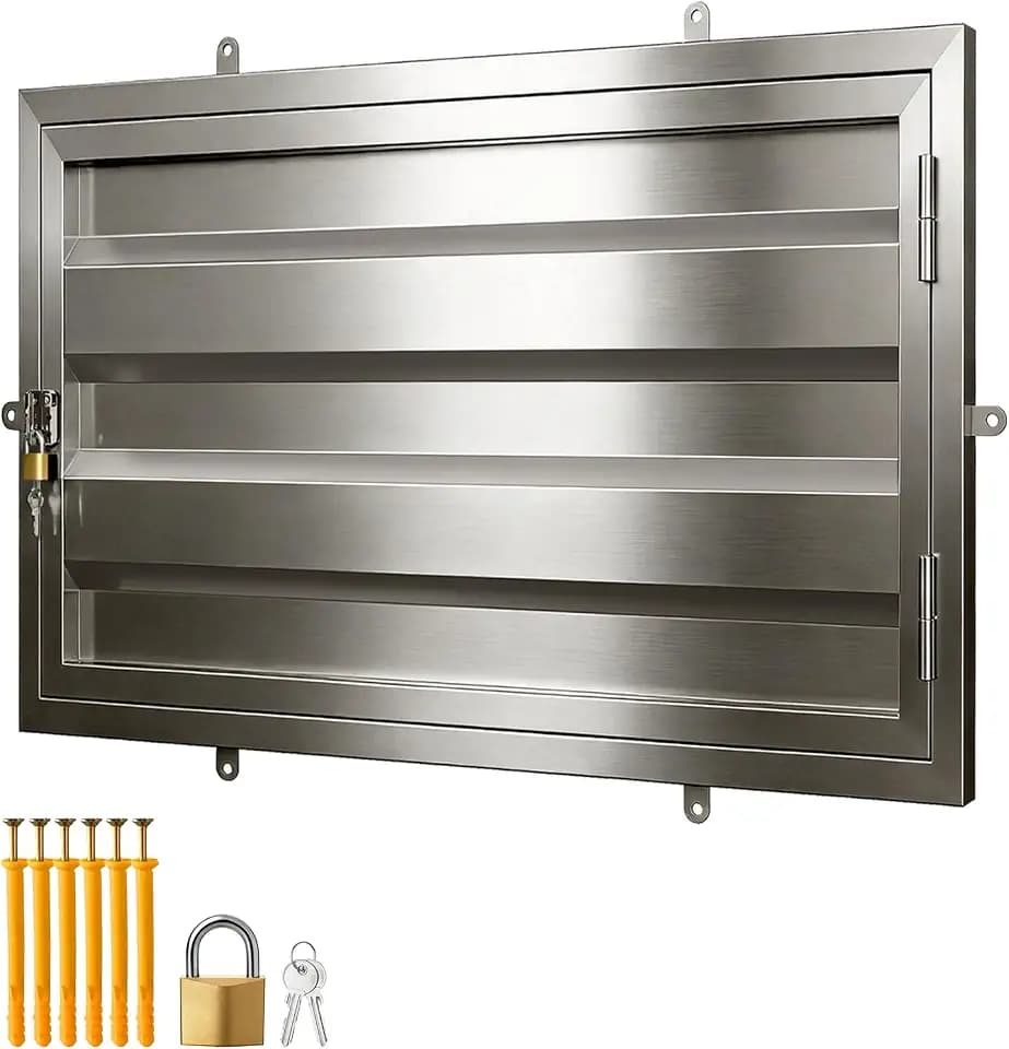 32" X 16" 306 Stainless Steel Crawl Space Door, Heavy Duty Stainless Steel Access Door with Lock and Key, Thickened Crawl Access Panel, Includes Installation Screws
