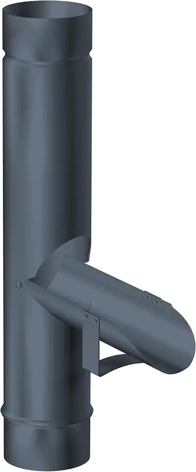 SAREI Regenrohrklappe für Dachrinne, anthrazit, Fallrohrklappe aus Aluminium, Regenwasserklappe, Wasser sparen, Regen nutzen, 100 mm Nennweite