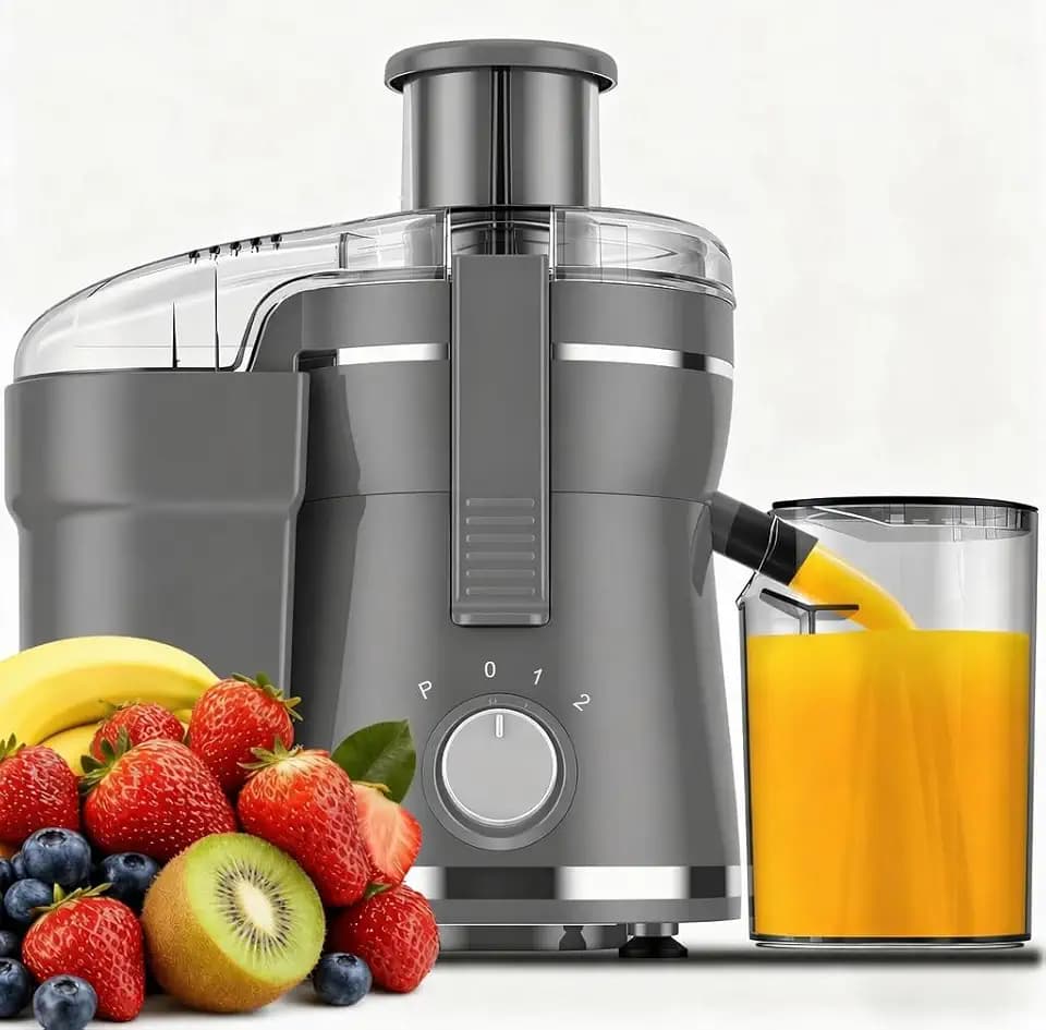 Juicer Machine, 500W Centrifugal Juicer Extractor with 3 Speed & Wide Mouth 3” Feed Chute for Fruit Vegetable