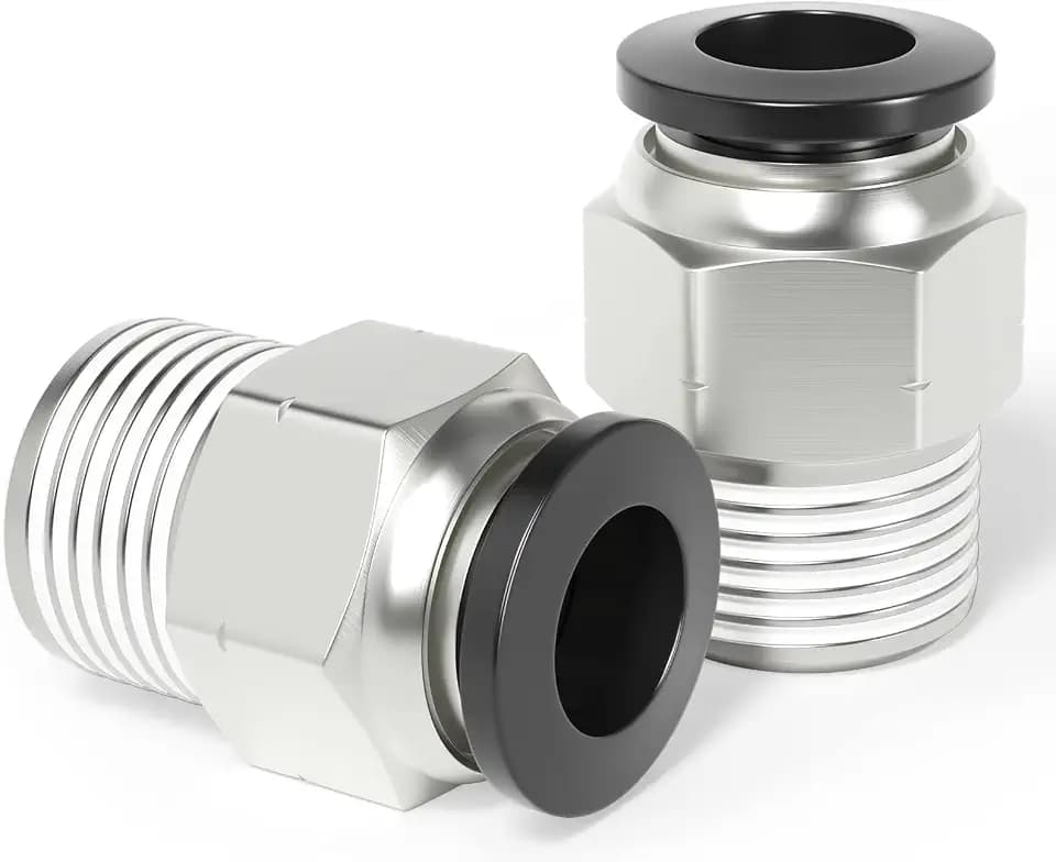 TAILONZ 3/8" Tube OD x 3/8" MNPT Straight Push to Connect Fitting 10Pcs