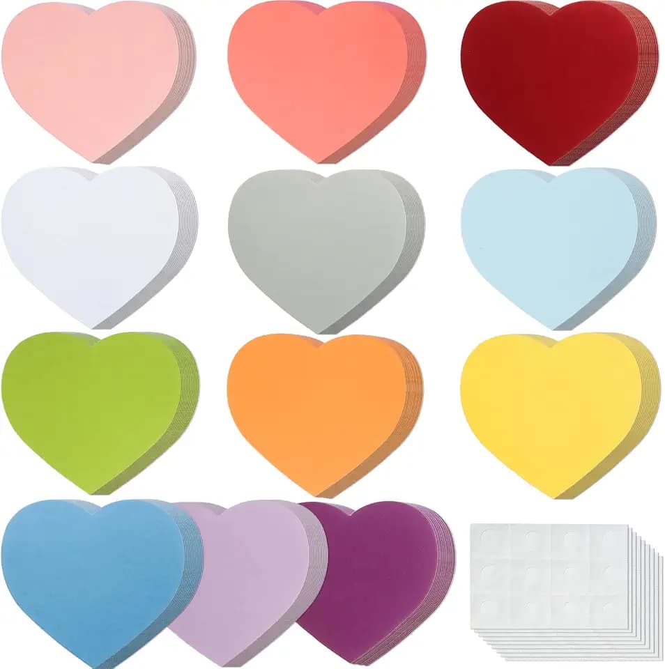 240 Pack Hearts Cutouts Paper Heart Shapes 6 Inch Colorful Heart Shape Paper Cut-Outs Accents Classroom Decoration Die Cut for Valentine’s Day Craft, Love and Peace Teachers School Craft Projects