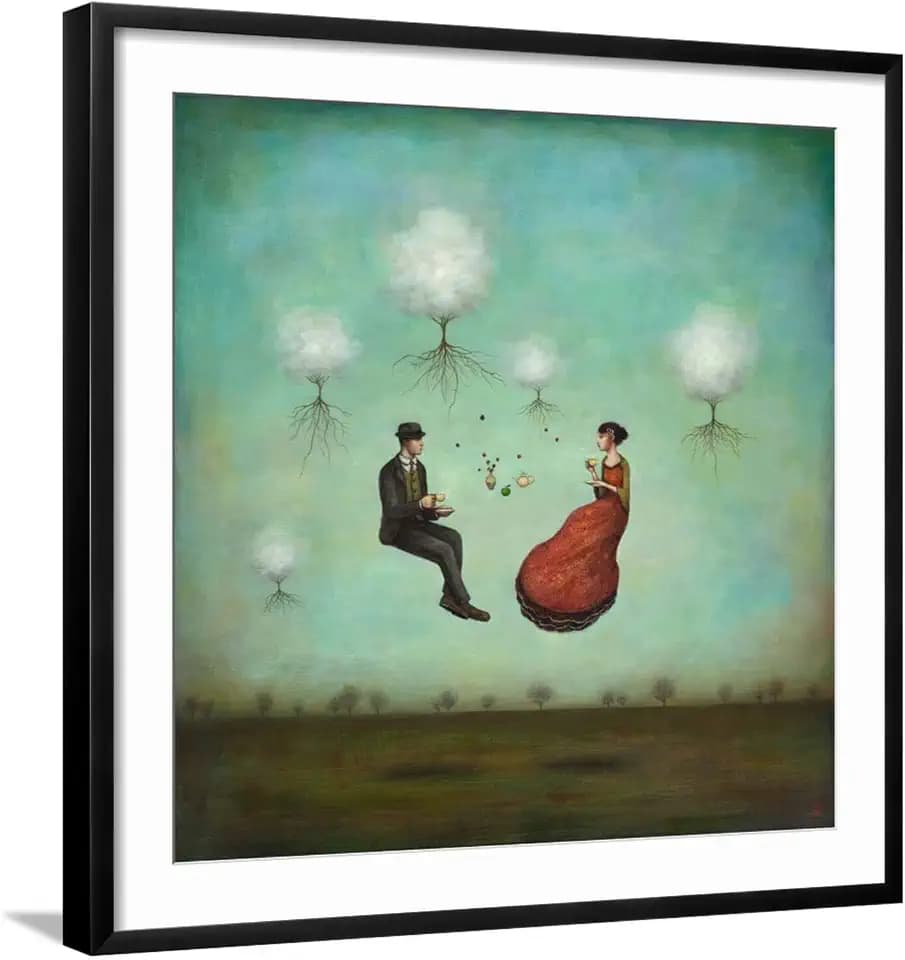 ART.COM Wall Art Print Gravitea For Two on Black Frame by Duy Huynh, 29" x 29"