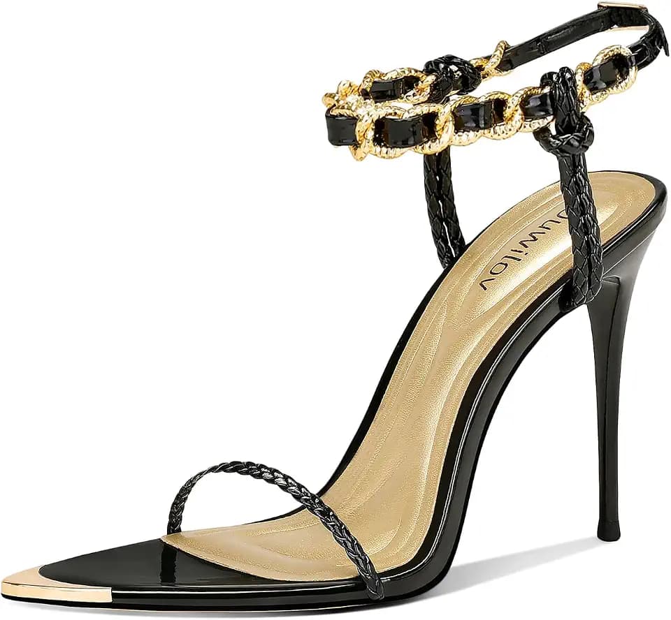 Women Heeled Sandals Strappy Open Toe Stiletto High Heels Shoes