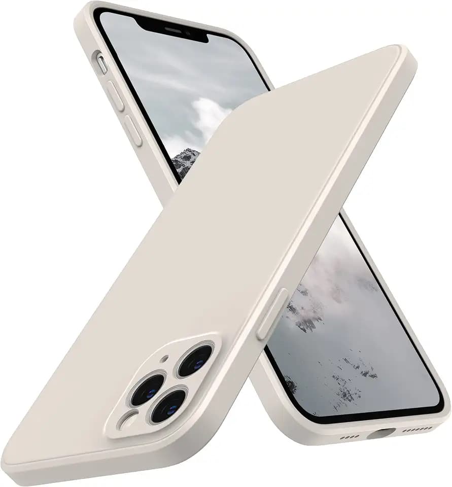 SURPHY für iPhone 11 Pro Max Hülle Silikon, Flache Kante Silikon Handyhülle iPhone 11 Pro Max Case 6,5 Zoll Slim Dünn Protective Schutzhülle, Stein