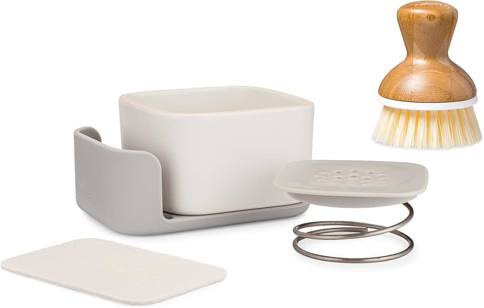 Full Circle Bubble Up Dish Brush Set for Kitchen