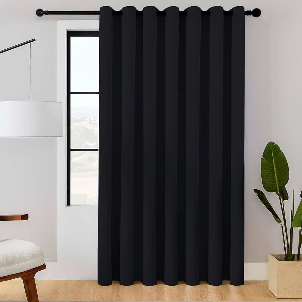 ChrisDowa Room Divider Curtain 120 Inch Long Sliding Door Curtains, 1 Panel