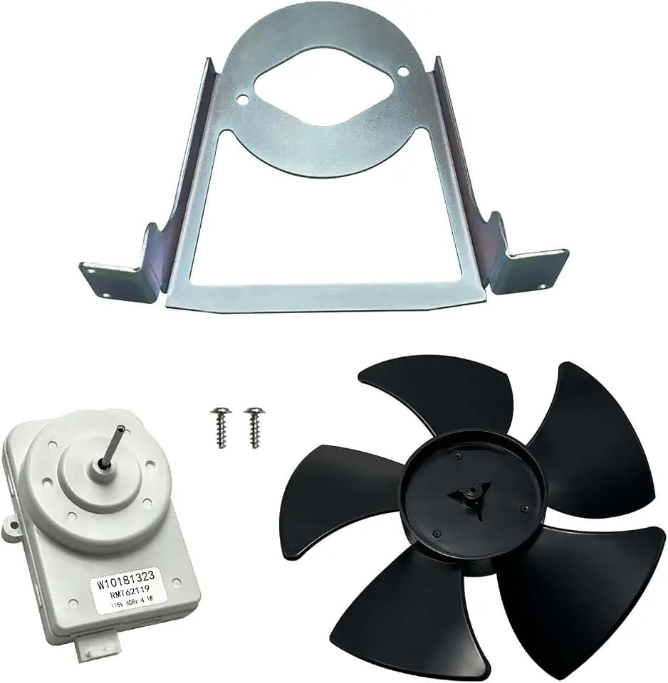 W10181323 Refrigerator Condenser Fan Motor Kit W10181323, Replacement for Whirlpool, Maytag KitchenAid Jenn-Air Amana, Includes Fan Blade and Mounting Bracket, Replace AP4330510 14211095