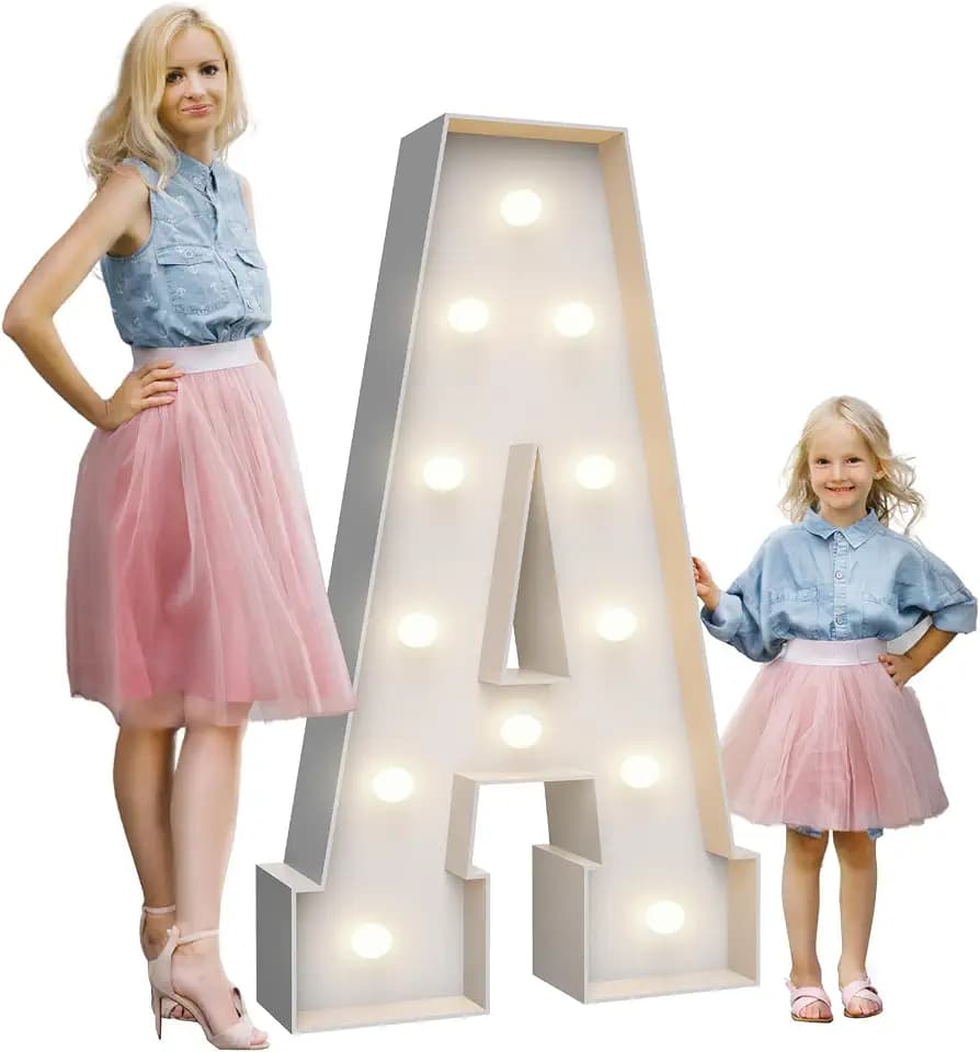 4FT Light Up Marquee Letter A - Large Foam Board Mosaic Kit