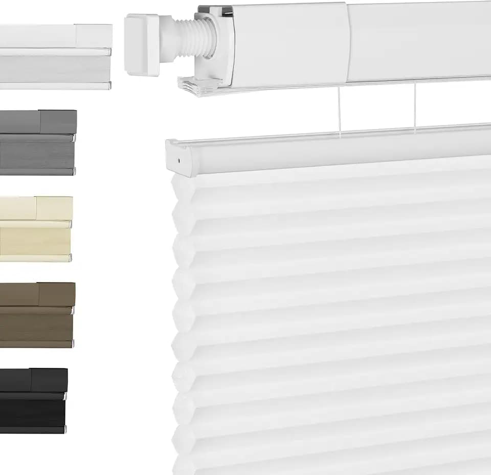 BERISSA Top Down Bottom Up Light Filtering Cellular Shades39 W x48 H,White