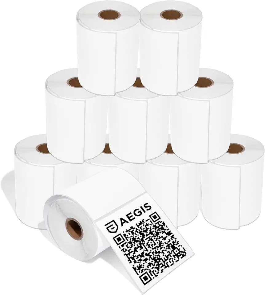 4" X 4” Direct Thermal Labels (3500 Count, 10 Rolls) Perforated