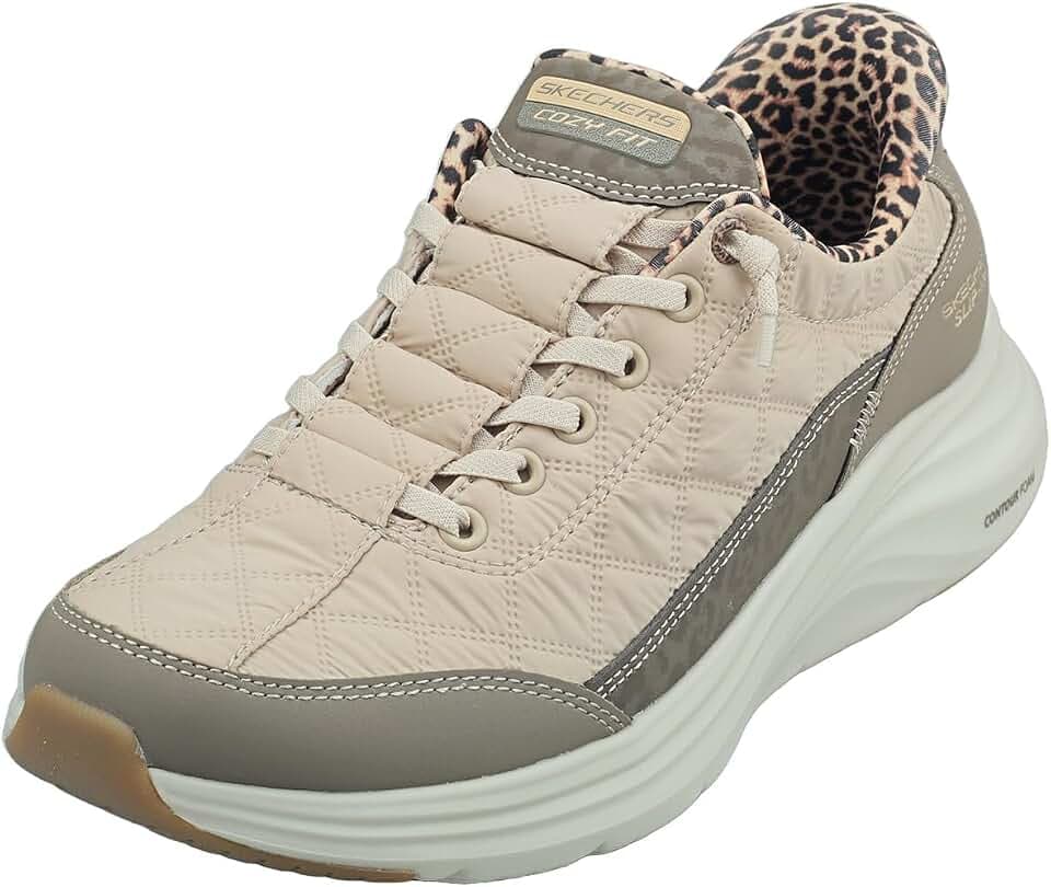 Skechers Women's Cozy Fit Hands Free Slip-ins -Leopard Dream