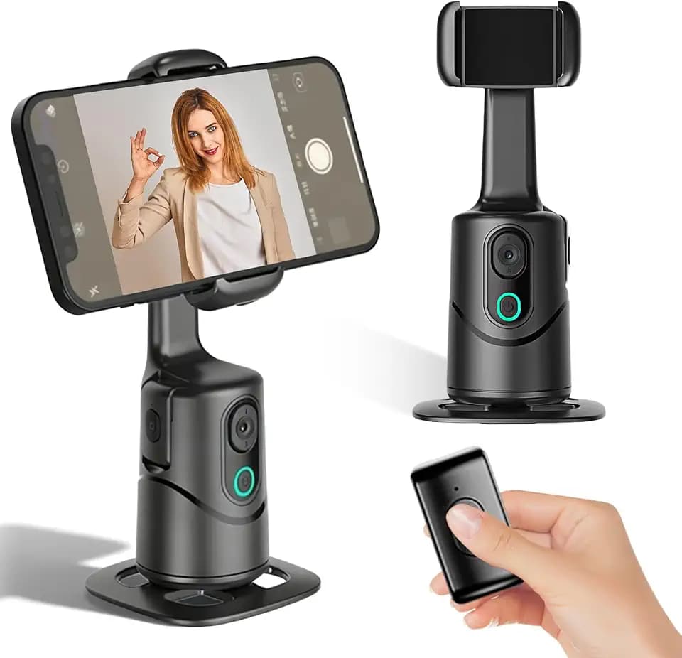 360° Auto Face Tracking Gimbal, 360° Drehung Verfolgung Stativ, Gesichtserkennendes Stativ Mit Dual Mode Und Gestenerkennung, Auto Face Tracking Telefonhalter Für Live Streaming, Vlog, Selfie