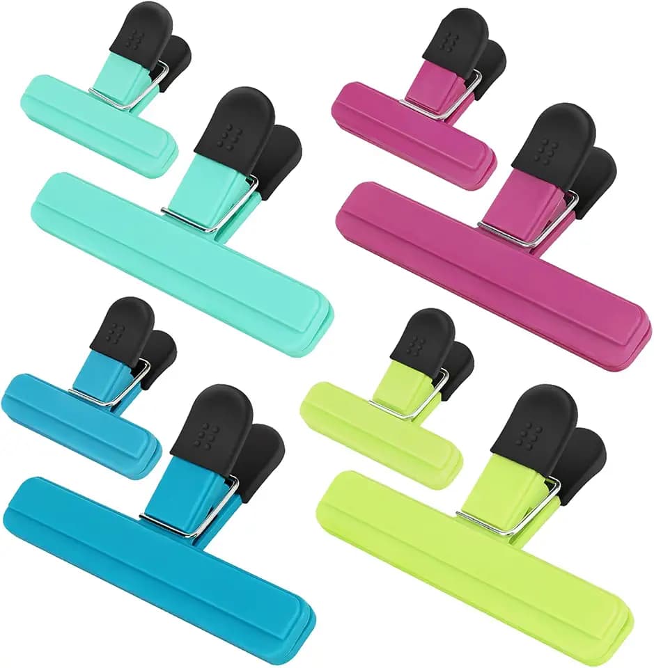 TACGEA Chip Clips, 8 Pack Bag Clips, Upgrade Wide-Open, for Food Storage
