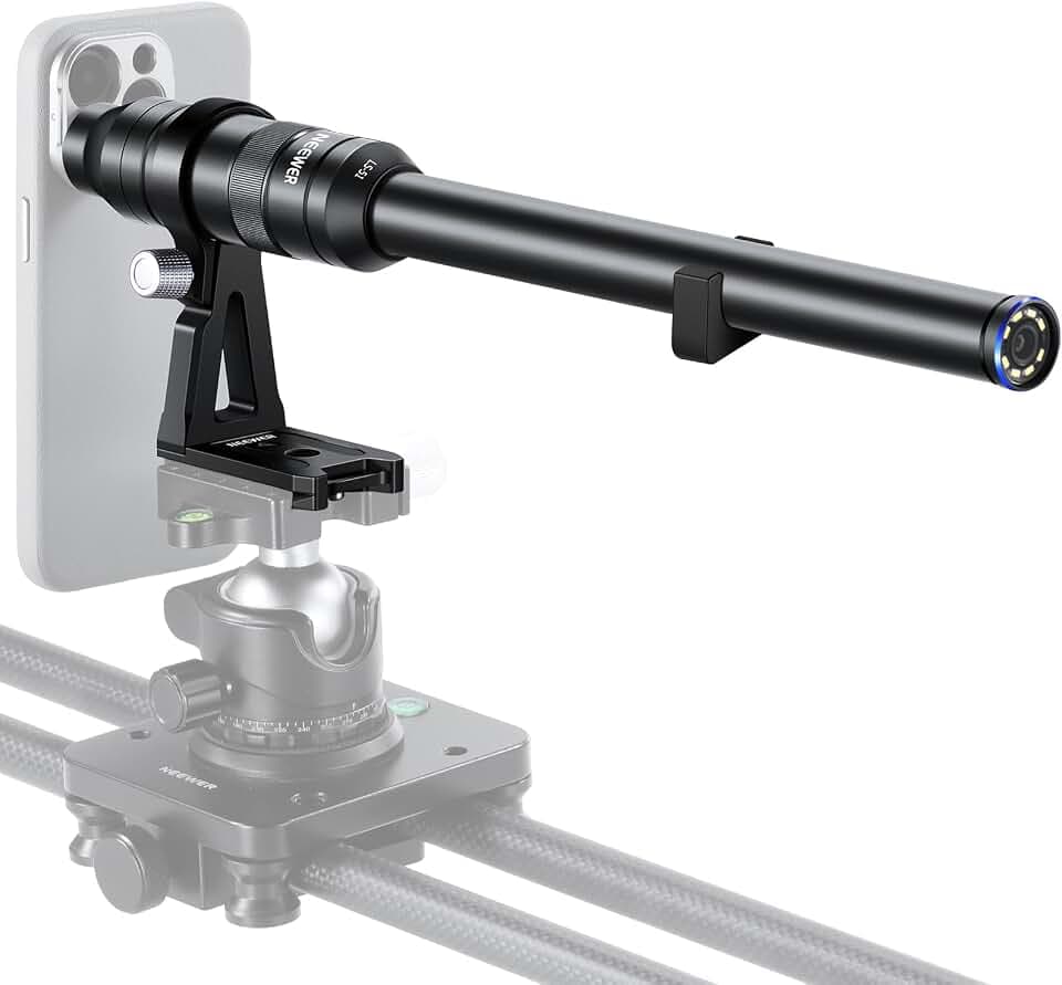 NEEWER 18mm 2X Makro Objektiv mit 17mm Gewinde für Handy Video Aufnahmen, für NEEWER Telefonkäfig/Telefonhülle mit 17mm Objektivadapter Kompatibel mit iPhone Samsung, LS-51