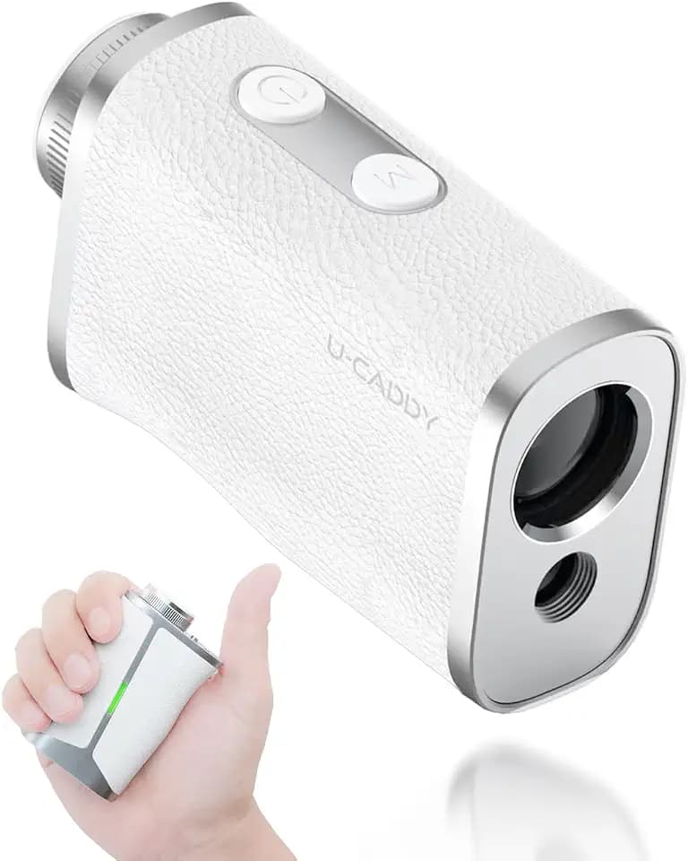 【Co-Developed with one of Japan’s Largest Golf Channels UUUM Golf】 U-CADDY Laser Golf Rangefinder, Pin Lock Vibration, 6.5X Magnification, Slope Switch, Compact Fast Finder