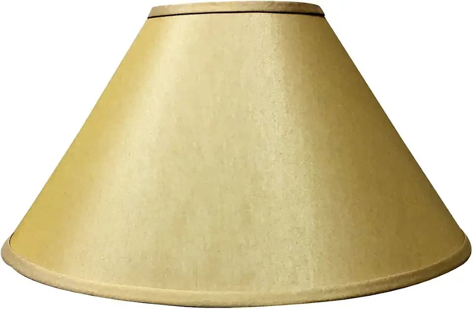 Royal Designs, Inc. HB-640-14AGL Coolie Empire Hardback Trim Lamp Shade, 5" x 14" x 9.5", Antique Gold