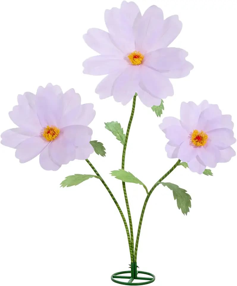 Giant Daisy Flowers for Decoration with Stand 5.9 Ft Big Flowers for Decorations Birthday Party Garden Office Home Wedding Hotel Shop Window Display Purple