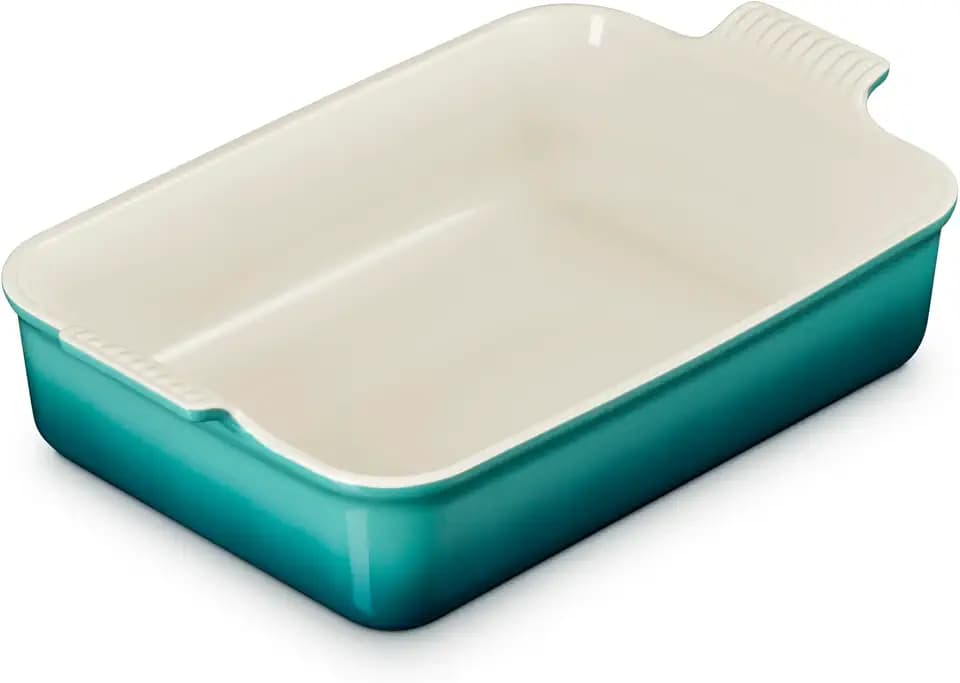 Le Creuset Stoneware Deep Rectangular Lasagna Dish, 6.75 qt., Riviera