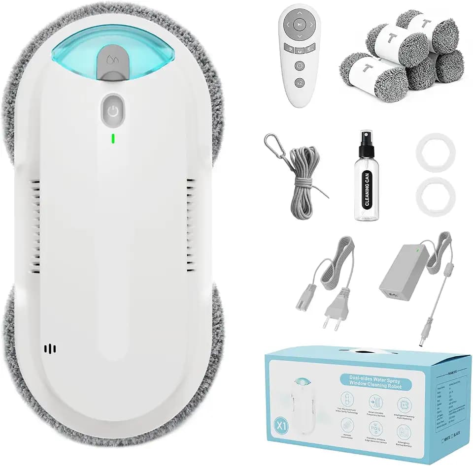Window Cleaning Robot - Double Helix 4800-6400Pa Suction,