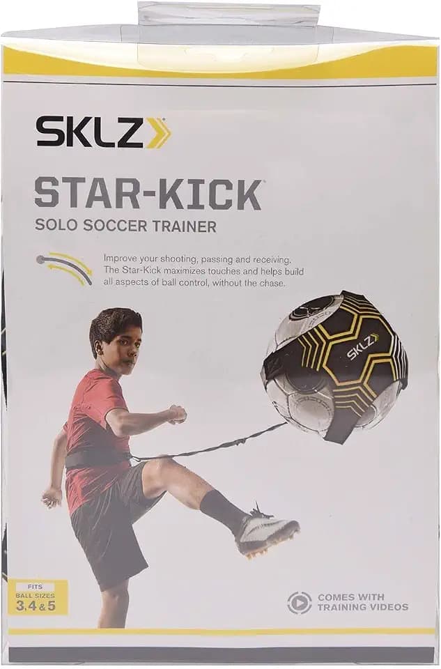 SKLZ Star-Kick Solo Soccer Trainer | Hands-Free Kicking and Passing Practice | Adjustable Cord and Waistband | Multiple Ball Sizes | Youth Players |Perfect for Enhancing Ball Control Skills