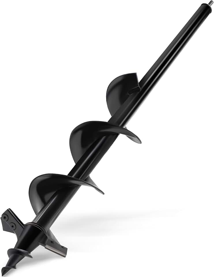Auger Drill Bit for Planting - 4"X24" Heavy-Duty Auger Post Hole Digger for Fence- 1/2" Hex Drive Drill