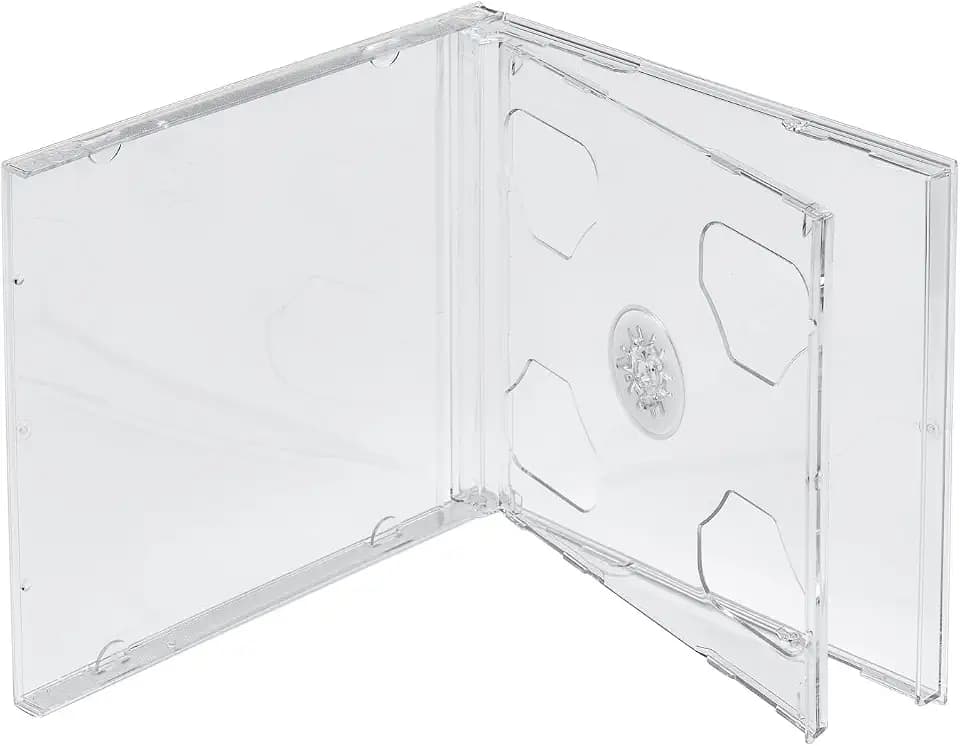 10.4mm Double Clear Jewel Case w/Tray (2-Disc Capacity), 10.4mm Double Clear Jewel Case for CD/DVD Storage (10)