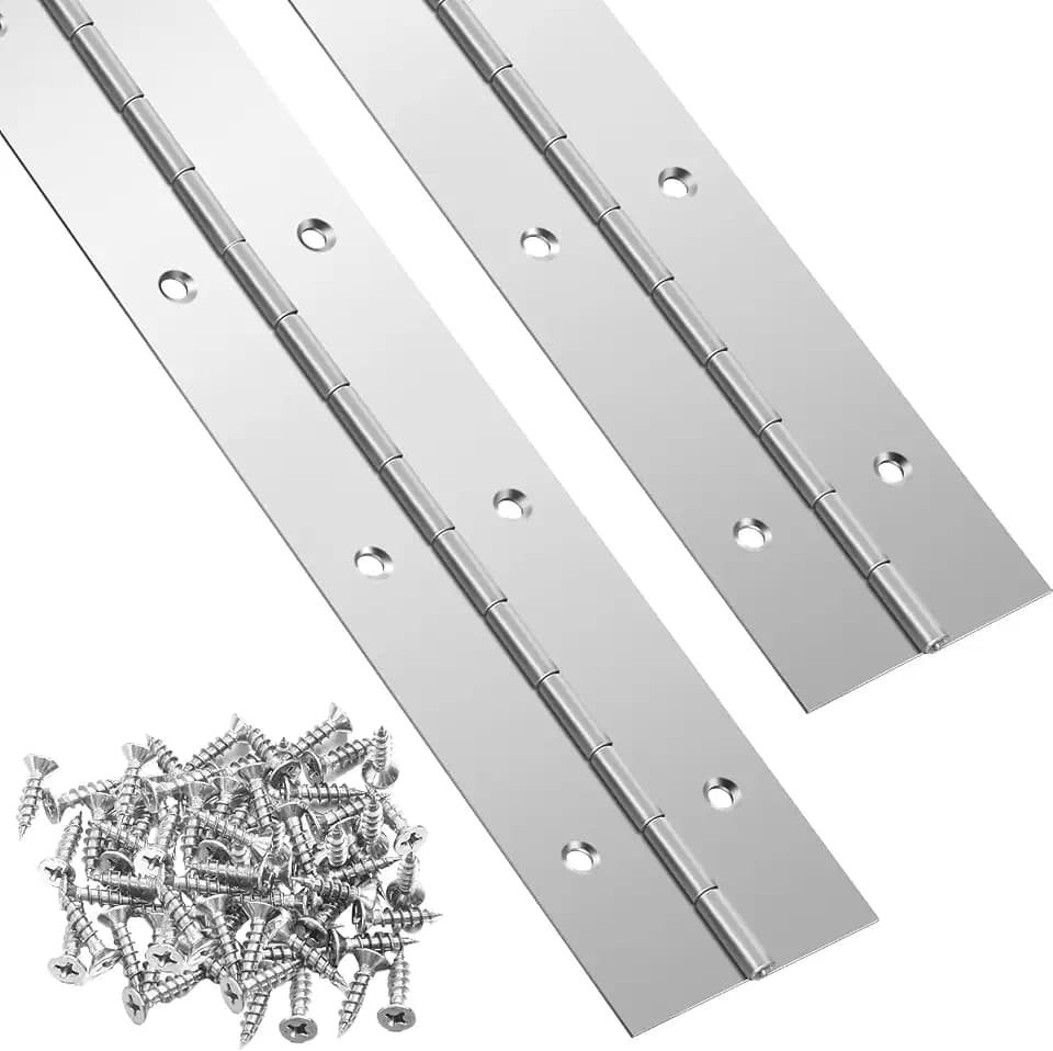 Gisafai 48 Inch 2 Pack Piano Hinges Heavy Duty Steel Continuous Hinge
