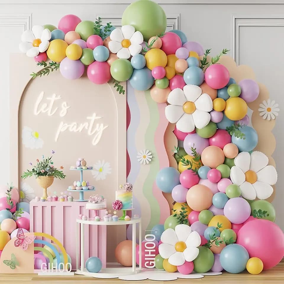 Daisy Flower Balloon Arch Kit for Wild Flower Baby in Bloom Party Decor
