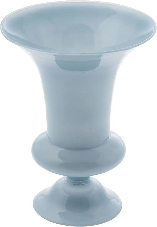 Karma, French Retro Glass Vase, Tabletop Flower Vase Centerpiece, Desktop Pot for Flowers, Blue