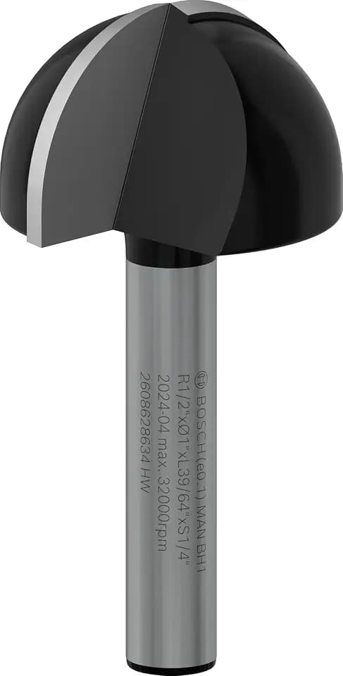 Bosch 1x PRO Hohlkehlfräser, R 1/2", S 1/4"