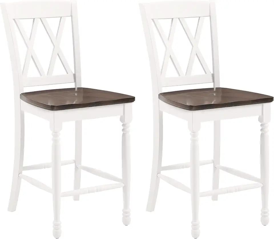 Crosley Furniture Shelby X-Back Counter Stools, Set of 2