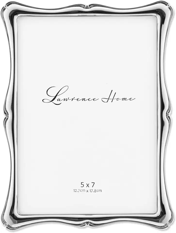 Lawrence Frames 710257 Silver Metal Romance Picture Frame, 5 by 7-Inch, Silver