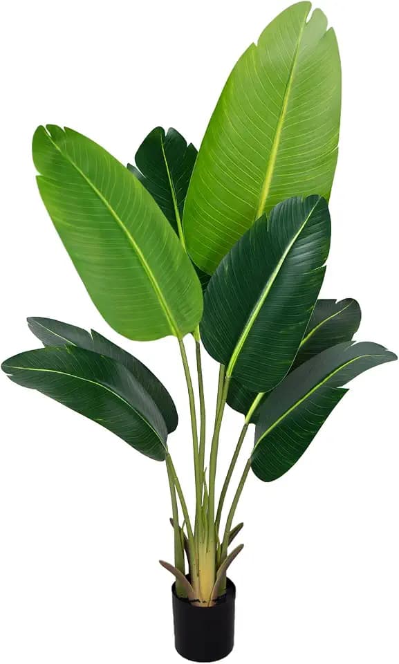 Artificial Bird of Paradise Plant,4Ft Faux Banana Tree 1Pack