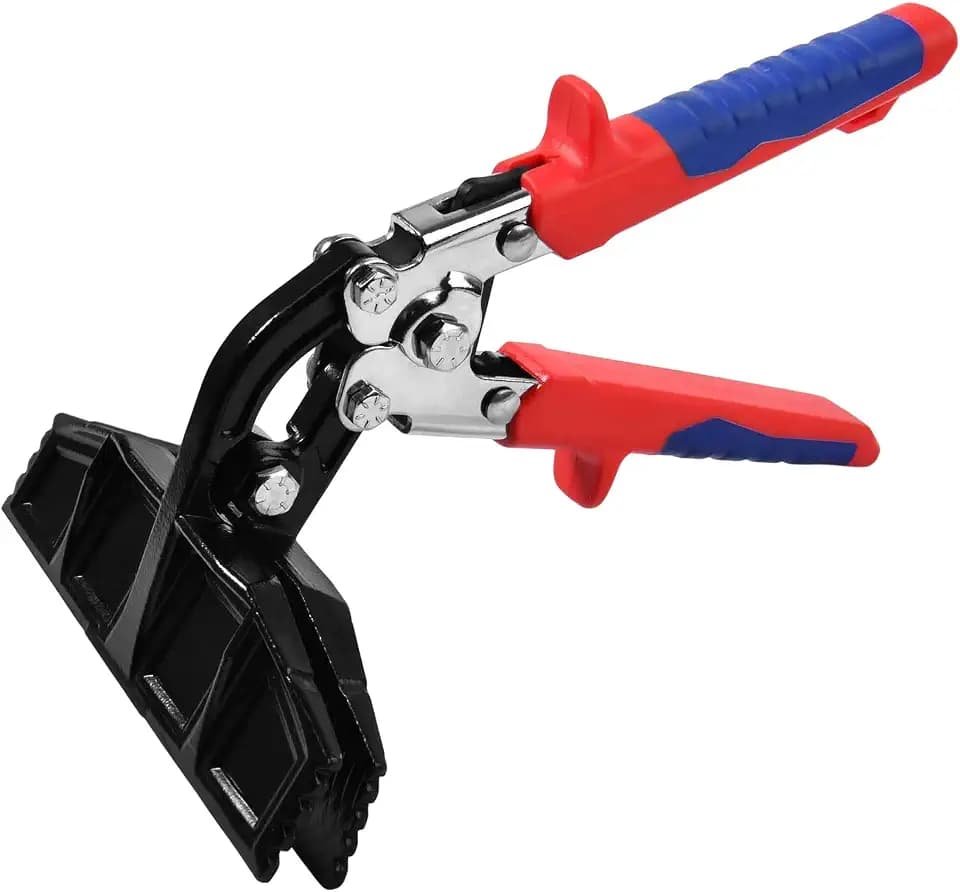 Sheet Metal Hand Seamer, 6 Inch Bend-Tip Sheet Metal Bending Tool for Flattening Metal, Precision Duckbill Pliers and Sheet Metal Tongs, Ideal for HVAC Projects