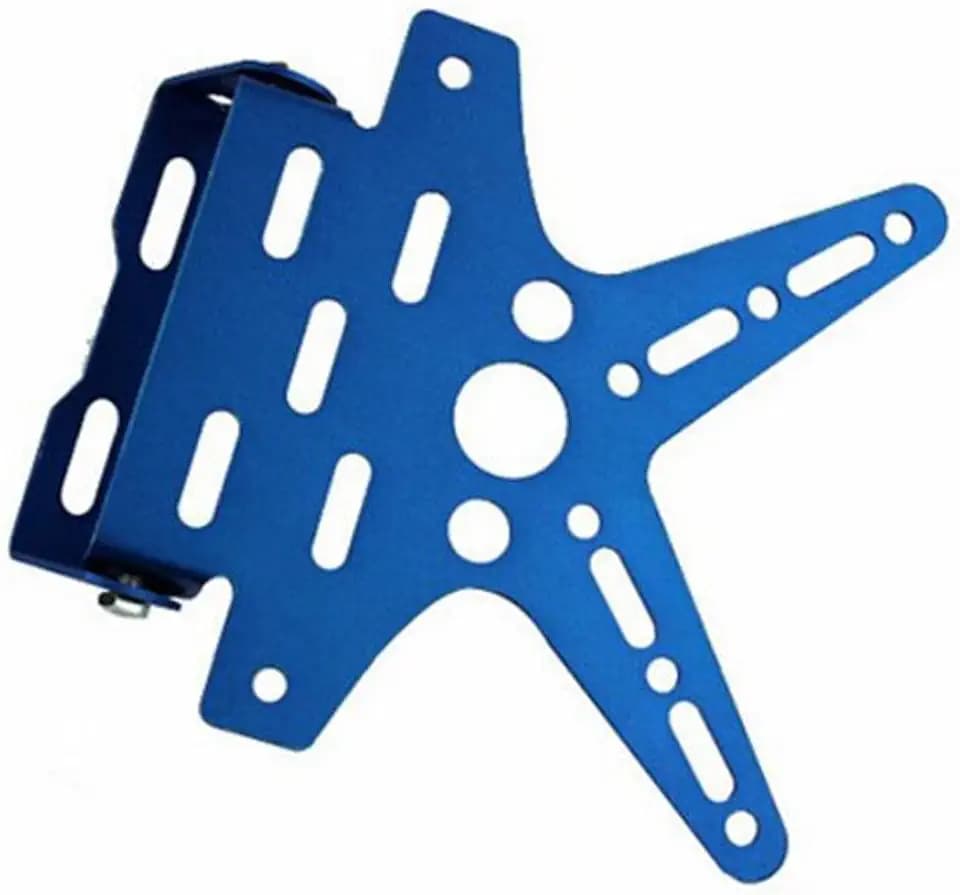 PolarLander Einstellbare Motorrad Schwarz Registration Nummernschild Halter Halterung Universal Blue