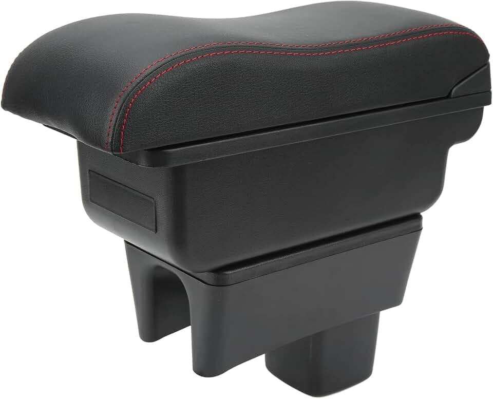 Asixxsix Auto-Mittelkonsolen-Armlehnenbox, Autokonsolen-Aufbewahrungsbox, Armlehnen-Kissenpolster für Swift 2005-2021, Ellenbogenstützenpolster Armlehne Extender