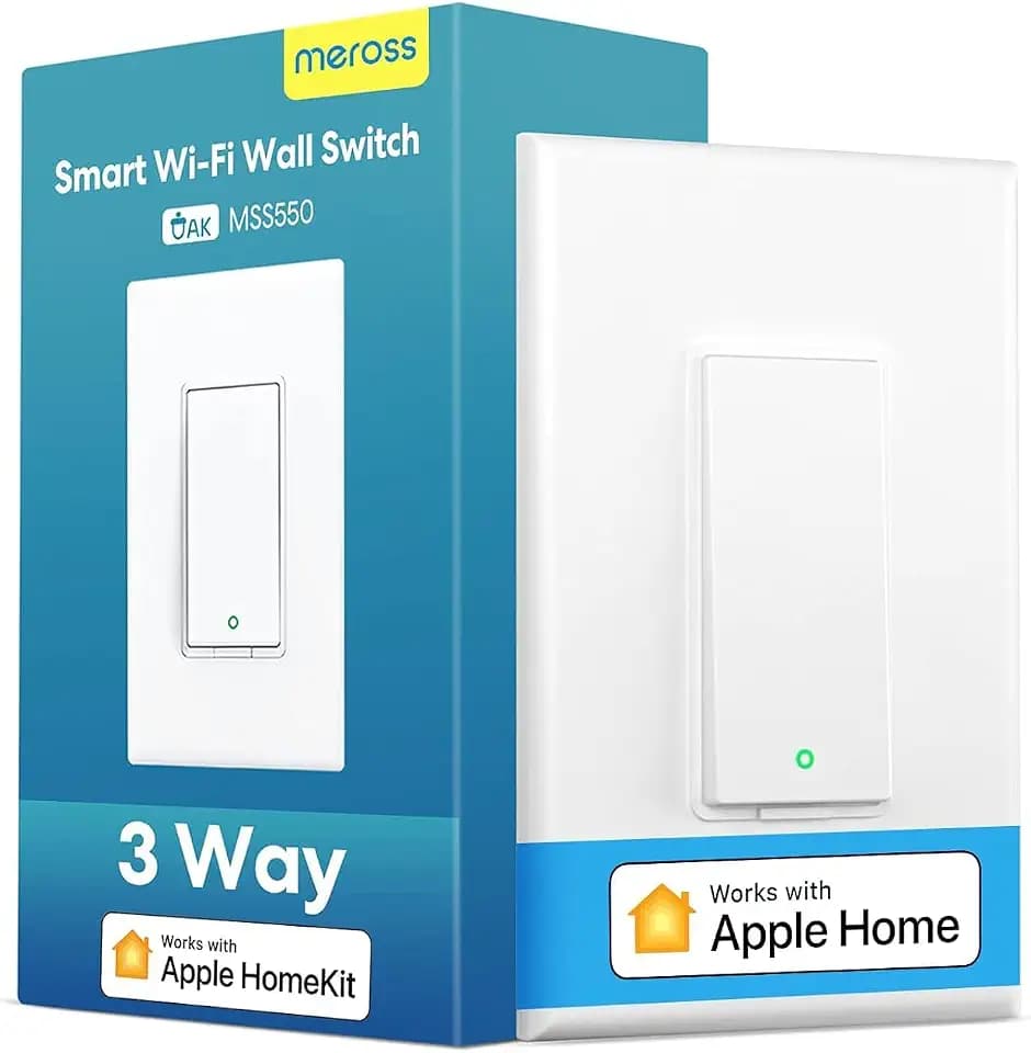 meross Smart WiFi Switch, 3-Way/Single-Pole, HomeKit Compatible, 1 Pack