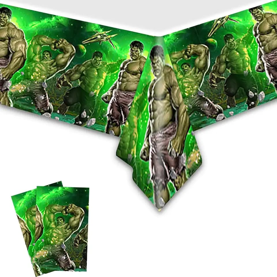 2Pack for The Hulks Tablecloth Disposable Tablecover Birthday Party Supplies and Decorations for Kid Boy Baby Shower Tables 70"X42"